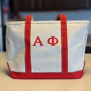 Alpha Phi Tote Bag (LL Bean Tote - Medium w/ Long Handles)